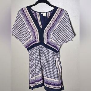 Anthropologie Meadow Rue 100% Silk Boho Luxe Slow Fashion Tunic, XS